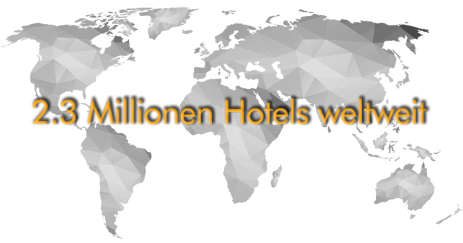 2.3 Millionen hoteladressen weltweit